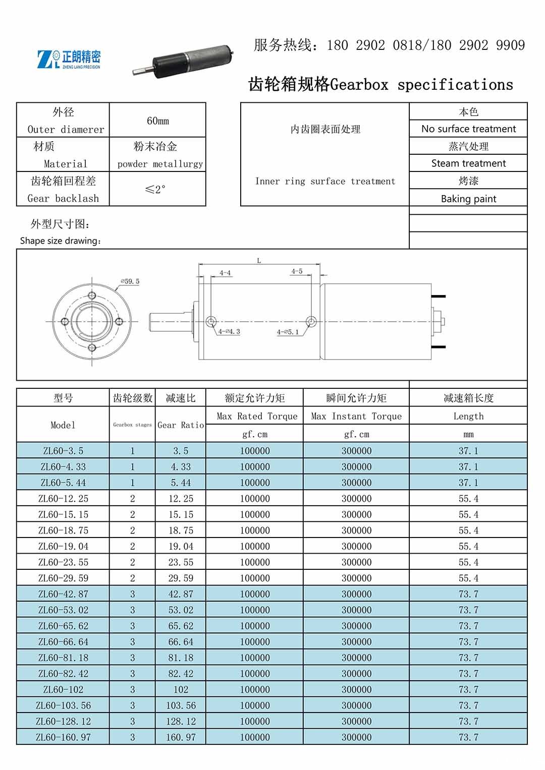 60齿轮箱规格